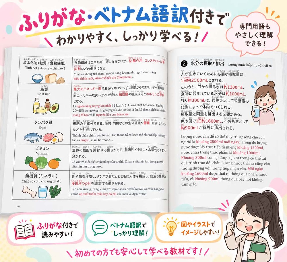 ふりがな・ベトナム語訳付き教材